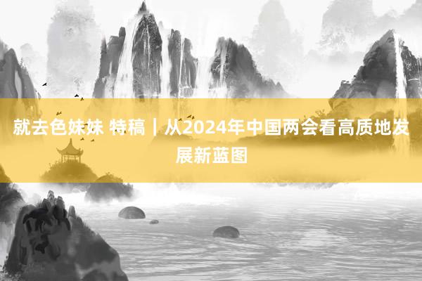 就去色妹妹 特稿｜从2024年中国两会看高质地发展新蓝图